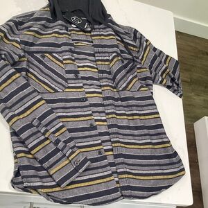 Original Use Striped Shirt Jacket